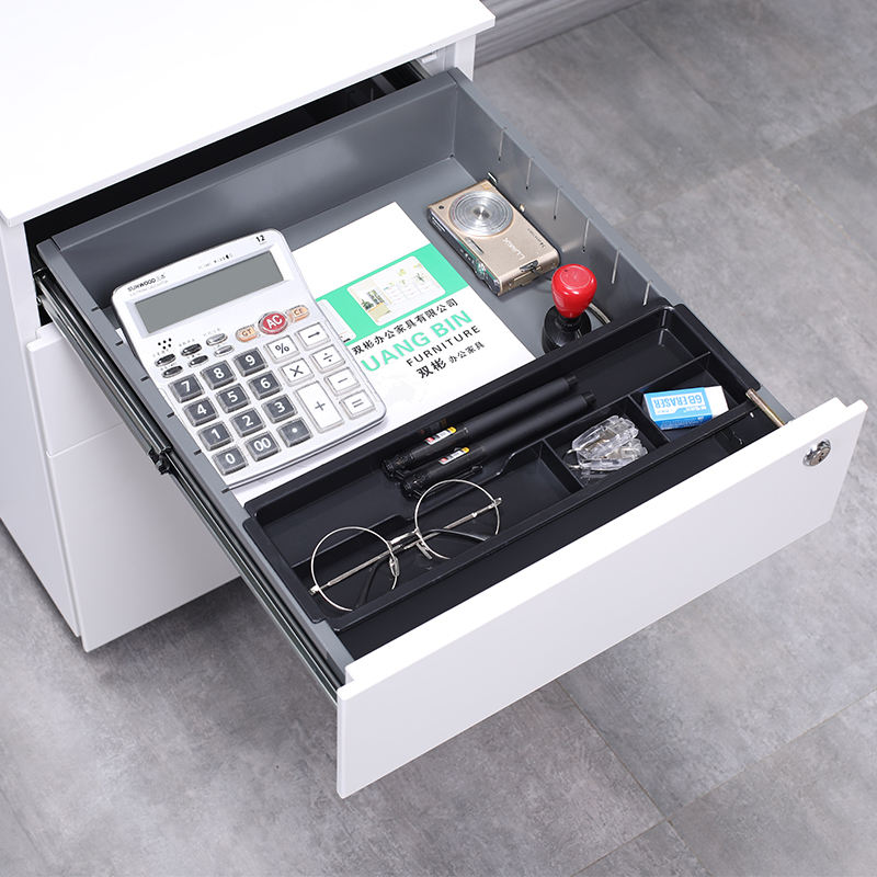 High quality metal storage cabinet with wheels three drawer steel movable filing cabinet