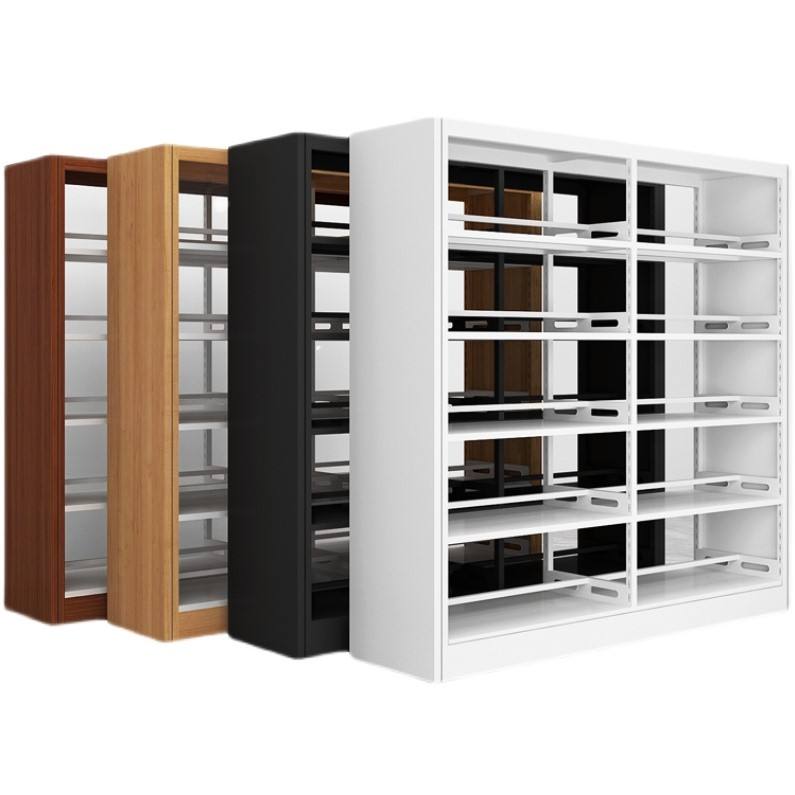 White steel bookcase used library bookcases bookshelves for sale