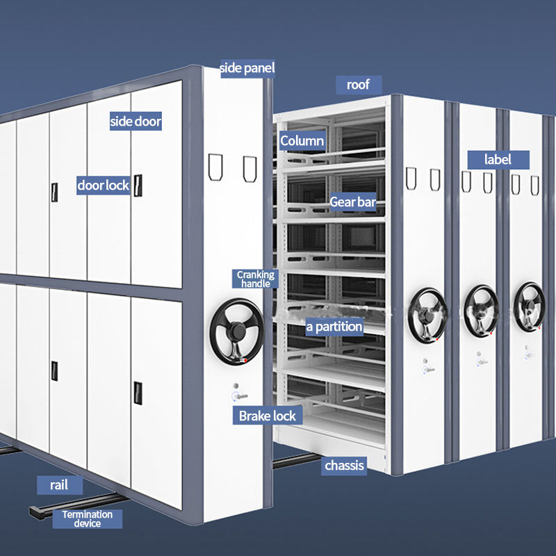 Mobile Filing System Metal File Shelving Compactor For Hanging Folder
