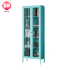 Hot Selling Home High Foot Metal Bookcase Single 2 Doors Cabinet Steel Storage Cabinet
