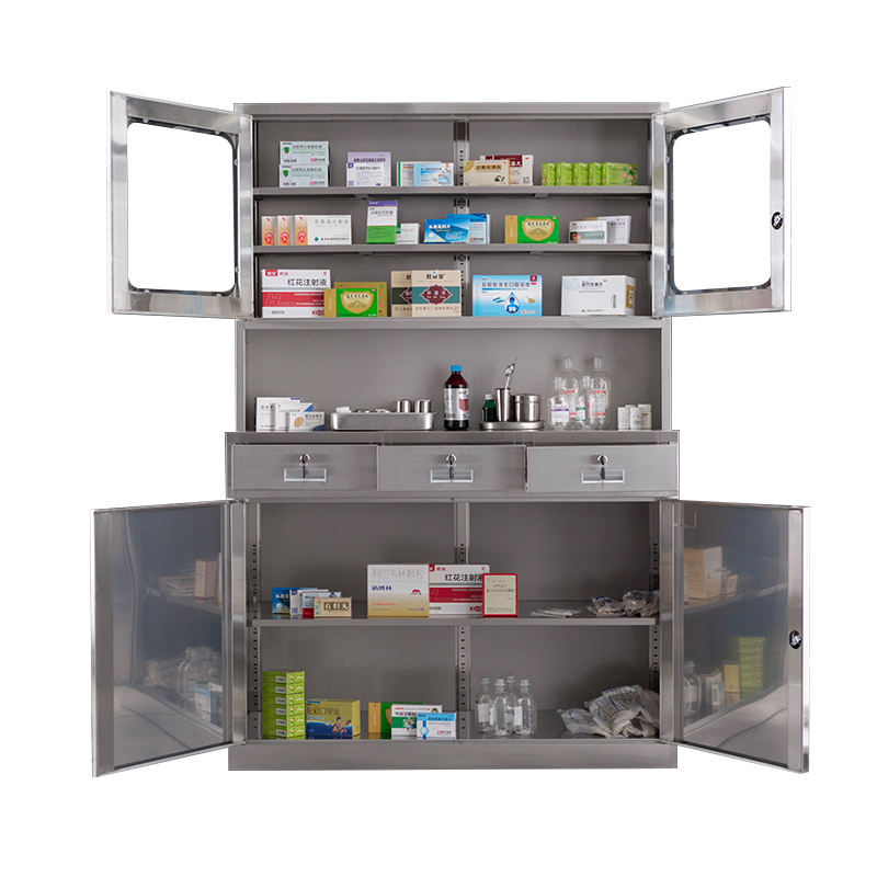 medical stainless steel cupboard cabinet for office and workshop