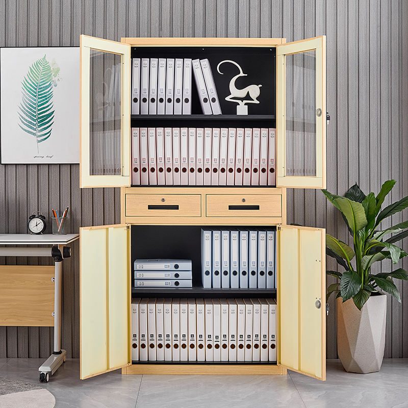 Wood like file cabinet Storage Cabinet office school GYM metal Wood Grain File Cabinet