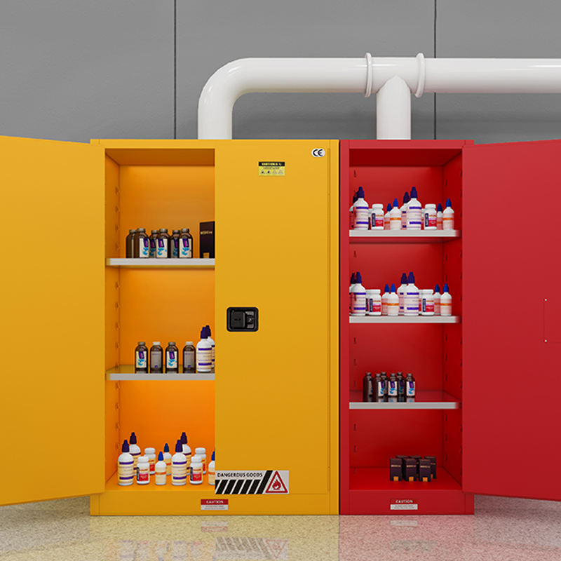 Steel Flammable Liquid Chemical Storage Cabinet Space Fire Resistance Cabinet With Lock