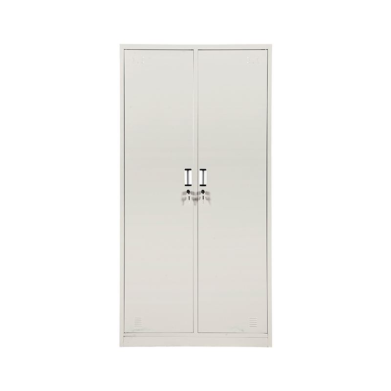 2 Doors Steel Locker Iron Metal Locker Cabinet Worker Staff Clothing Storage Locker