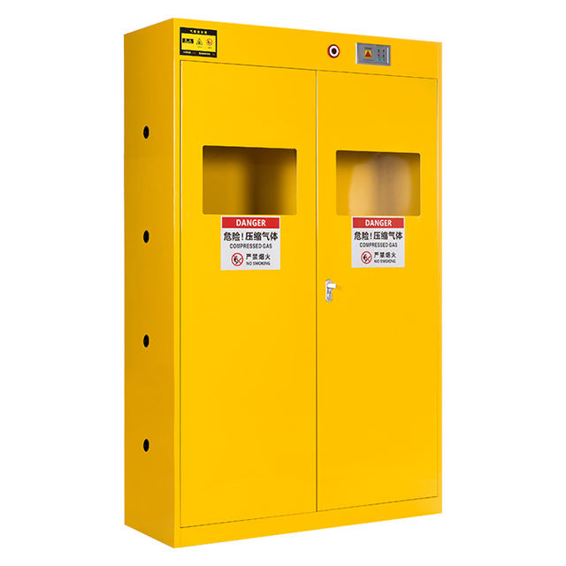 Gas Cylinder Safety Storage Cabinet With Sensitive Detector Laboratory Steel Cabinet Gas Cylinders