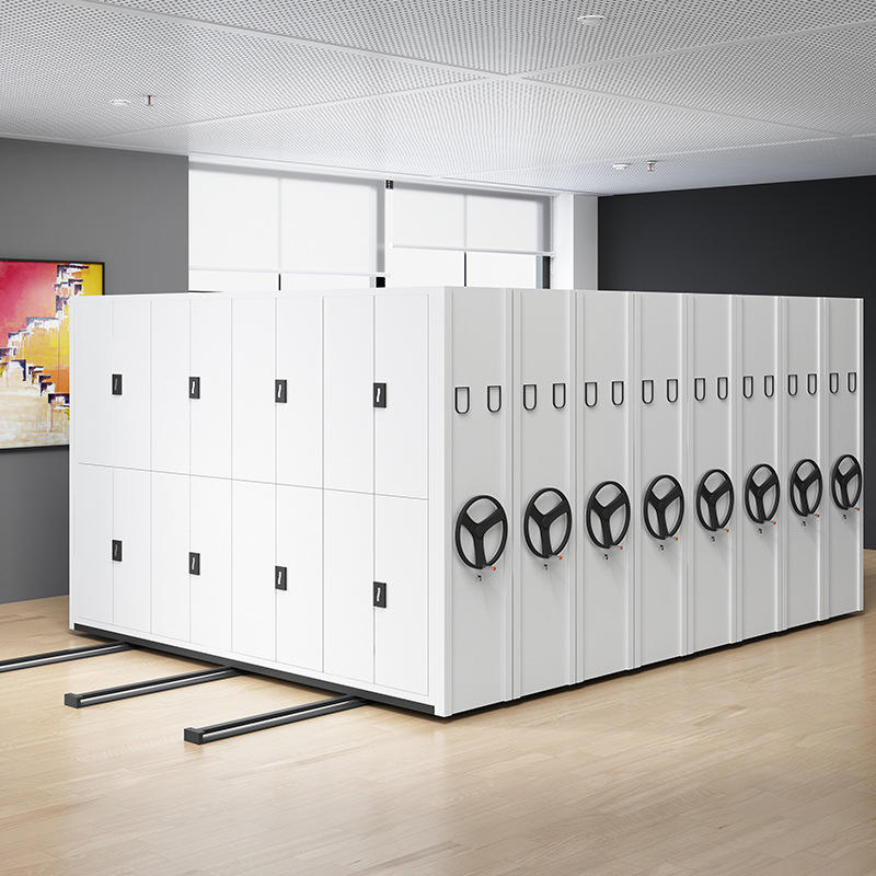 Movable shelf Steel filing library office cabinet movable compactor Hand Push Mobile Compactor