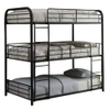 Three layers bunk bed triple for adults metal frame Steel bunk bed