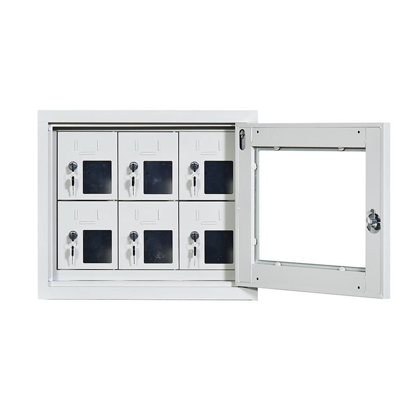 Mobile phone cabinet with charging facilities, employee mobile phone storage cabinet