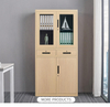 Full Height Office Metal Cabinet With 2 Drawers Wood Like Filing Cabinet Wood Grain File Cabinet