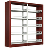 Metal book shelf meta lDouble side steel book shelf magazine shelf library bookcases