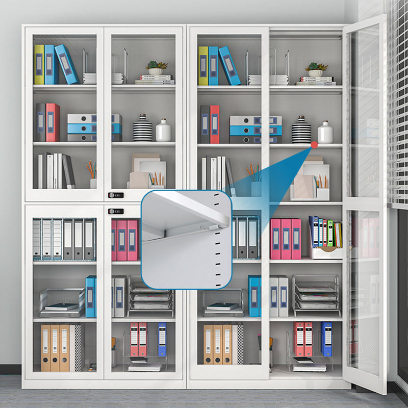 Hot-selling modern minimalist style office filing cabinet with two drawers and glass door for office and school