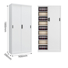 Manufactory 1800*900*400 Slide Door Metal Shoecase Steel Shoe Rack
