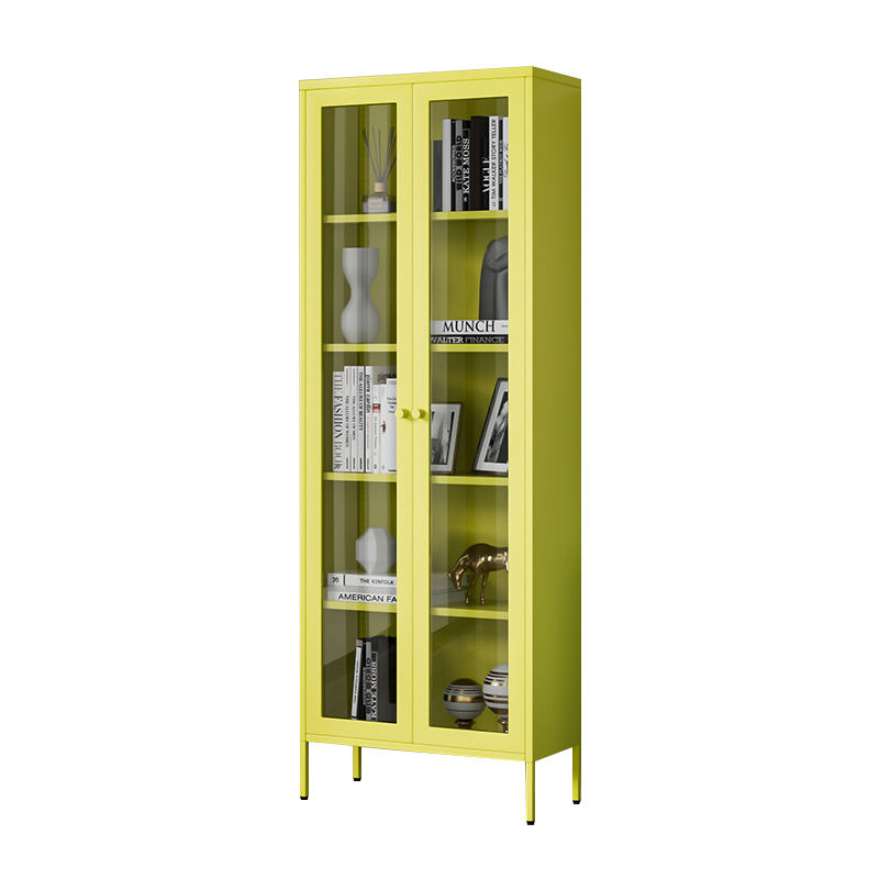 High quality modern design high foot steel storage Modern Glass Display metal Cabinet