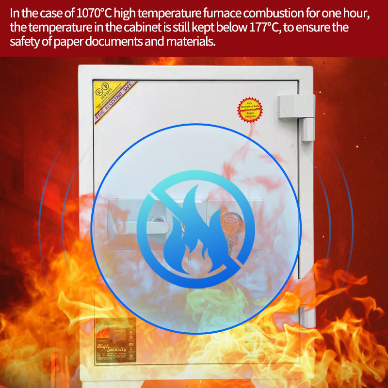 Fireproof portable safety box locker, high quality fire resistance lock digital metal cabinet for bank office deposit secure