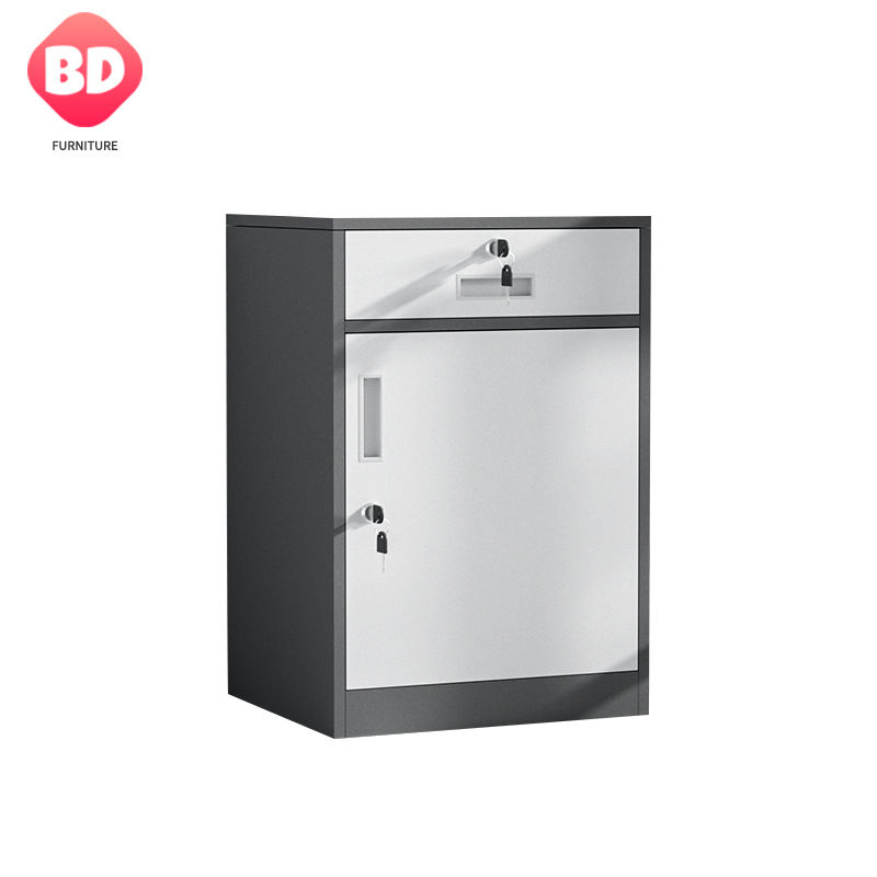Factory direct high-looking multiple colors office cabinet with one drawer for office and school