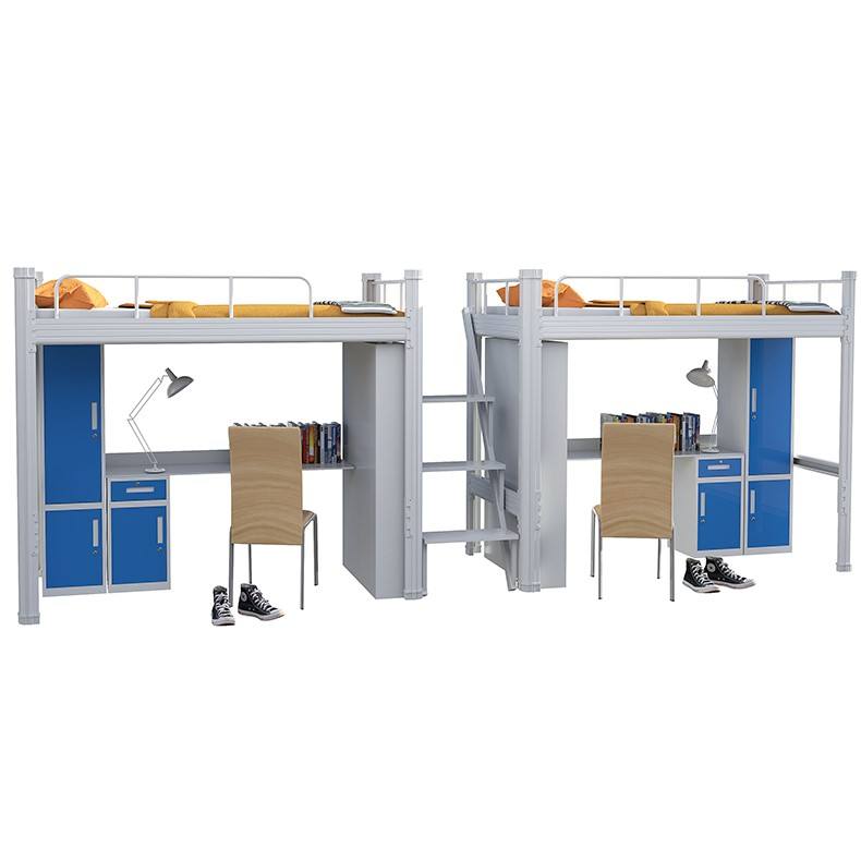 Steel double deck bed vintage metal bunk with drawers knock down steel Steel Bed Double Deck Bed