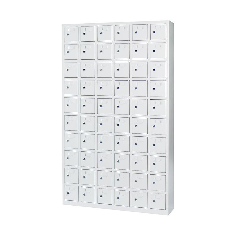 Modern style cell phone cabinet with charging facilities, staff mobile phone storage cabinet