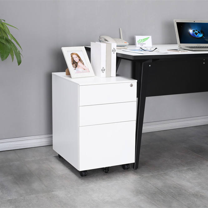 Office Stable Under Desk Metal 3 Drawer File Cabinet Steel Filing Cabinet Pedestal Cabinet