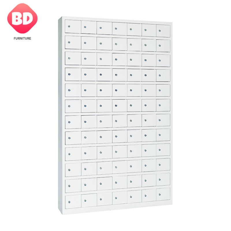 High-looking 84 door staff mobile phone storage metal cabinet suitable for multiple scenes