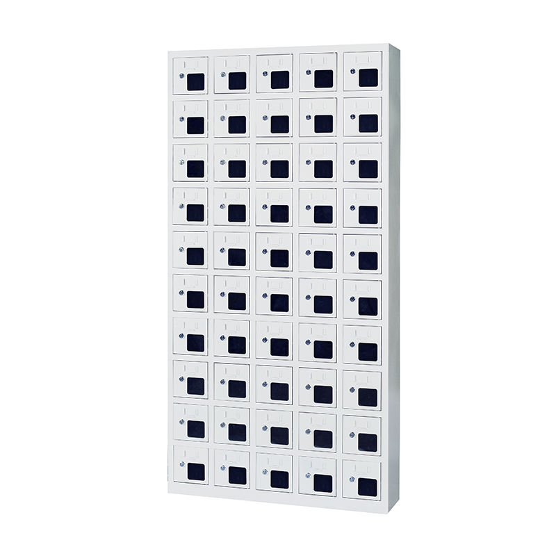 Modern style 50 door Mobile phone storage cabinet with acrylic window