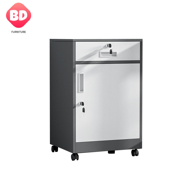 High-looking multiple colors office cabinet with one drawer Drawer File Storage Cabinet with wheels