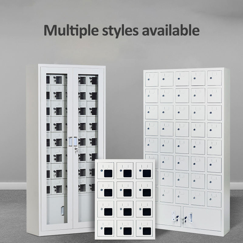 6 Doors Metal Multi-Purpose Phone Lockers Storage Cellphone Charging Locker for Public Places