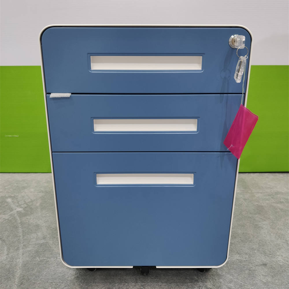 Mobile Office Storage Pedestals 2 Drawer File Cabinet Movable Under Desk Drawer Cabinet