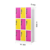 Commercial office locker furniture modern design metal locker with hanger knock down 9 door