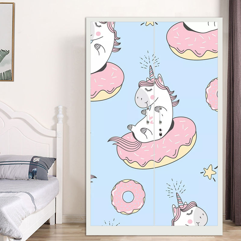 Cheap Storage cabinet Wardrobe Bedroom furniture clothes cabinet Clothing Wardrobe Closet Dressing Room Swing door wardrobe