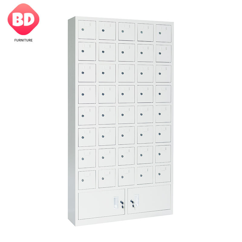 40 door cell phone cabinet with charging facilities, staff mobile phone storage cabinet