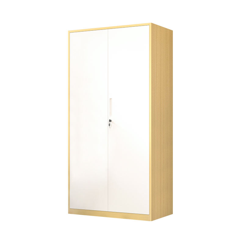 Wood like style Metal cabinet clothes storage cupboard 2 doors locker wood grain metal wardrobe