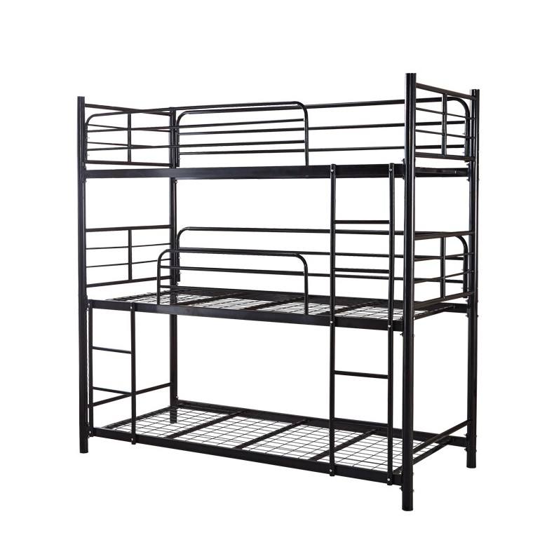 Three layers bunk bed triple for adults metal frame Steel bunk bed