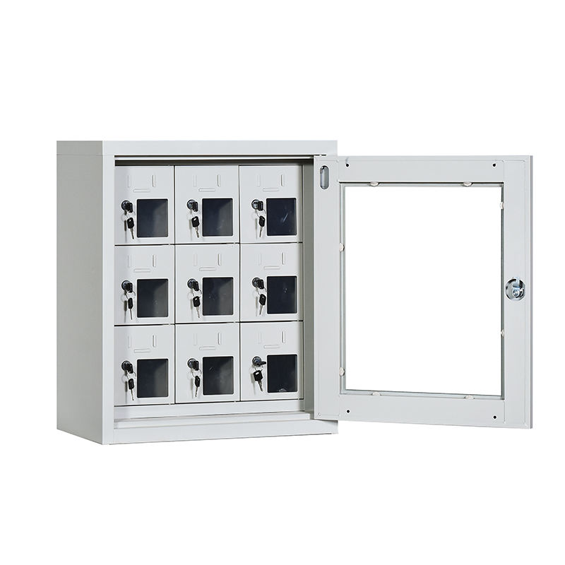 Mobile phone cabinet with charging facilities, employee mobile phone storage cabinet