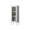 Single-door colored glass door storage low bookcase simple metal steel cupboard