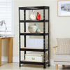 Industrial Black Storage Adjustable Warehouse Shelf Heavy Duty Metal Boltless Shelving five layers heavy duty boltless shelving