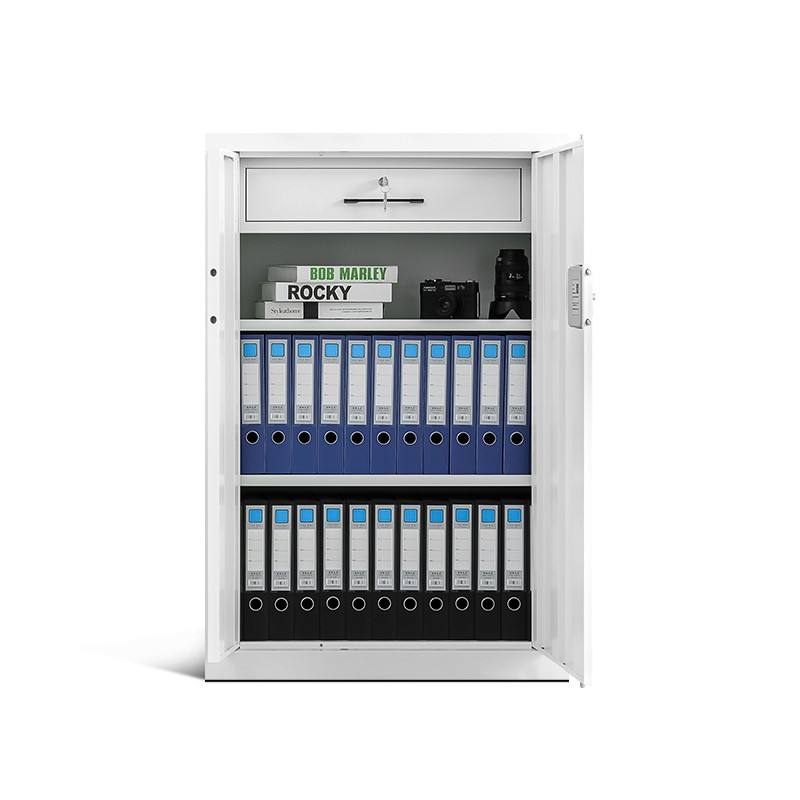 Double Door Lock Fingerprint Password Security Safe Strongbox