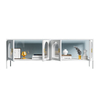 Modern Iron TV cabinet simple living room glass storage cabinet light luxury bedroom Tv stand NON-formaldehyde, metal cabinet