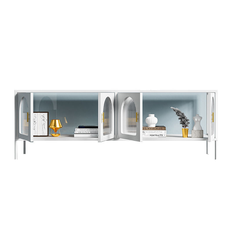 Modern Iron TV cabinet simple living room glass storage cabinet light luxury bedroom Tv stand NON-formaldehyde, metal cabinet