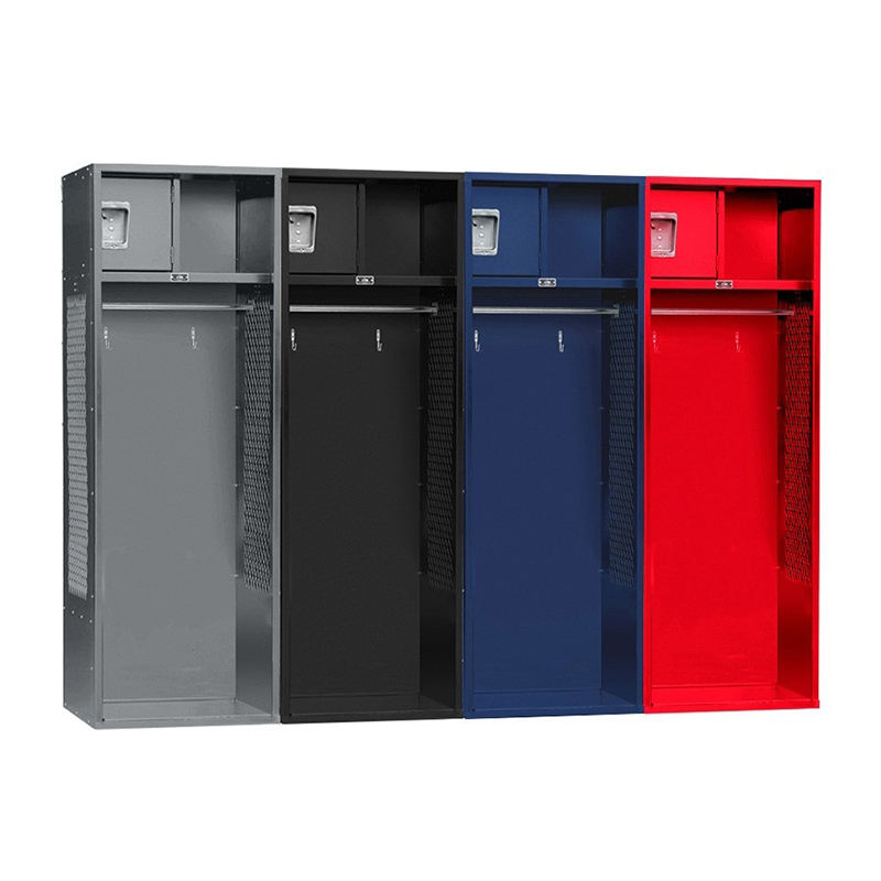 School metal sports lockers,stadium style athletic gear locker with an open design, football and baseball storage locker