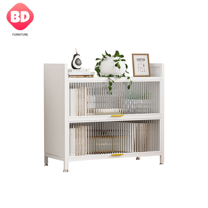 Hot-selling flip-door bookcase, two doors and three layers, beautiful and elegant bookshelf