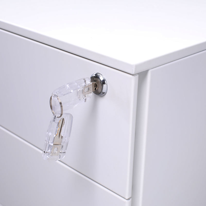 High quality metal storage cabinet with wheels three drawer steel movable filing cabinet