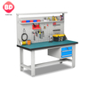 High quality 3 drawers workbench, industrial metal steel workbench for lab and workshop, antistatic workbench with drawers