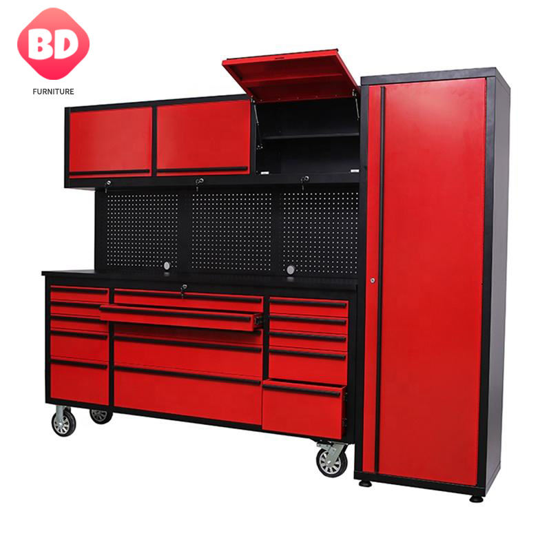 New 72 inch 18 Drawers Combination Tool Cabinet, Warehouse Large Steel Garage Tool Chest Replacement Parts Box Cabinet