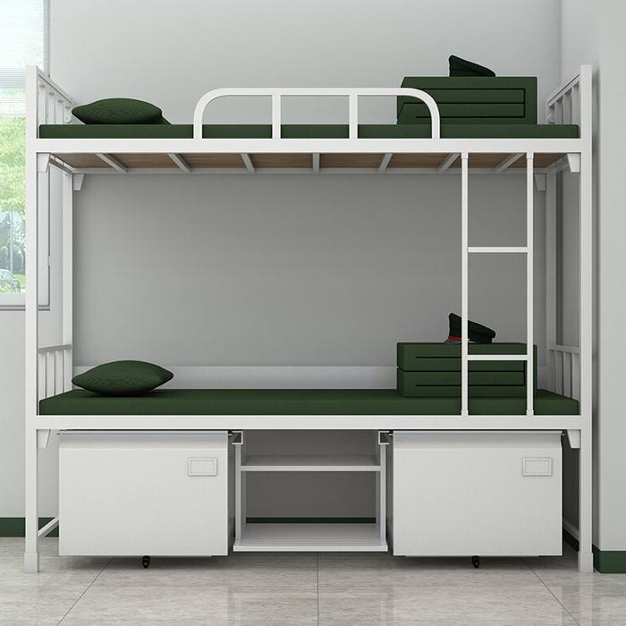 Metal frame bunk bed for hostel use metal custom cheap fabrication