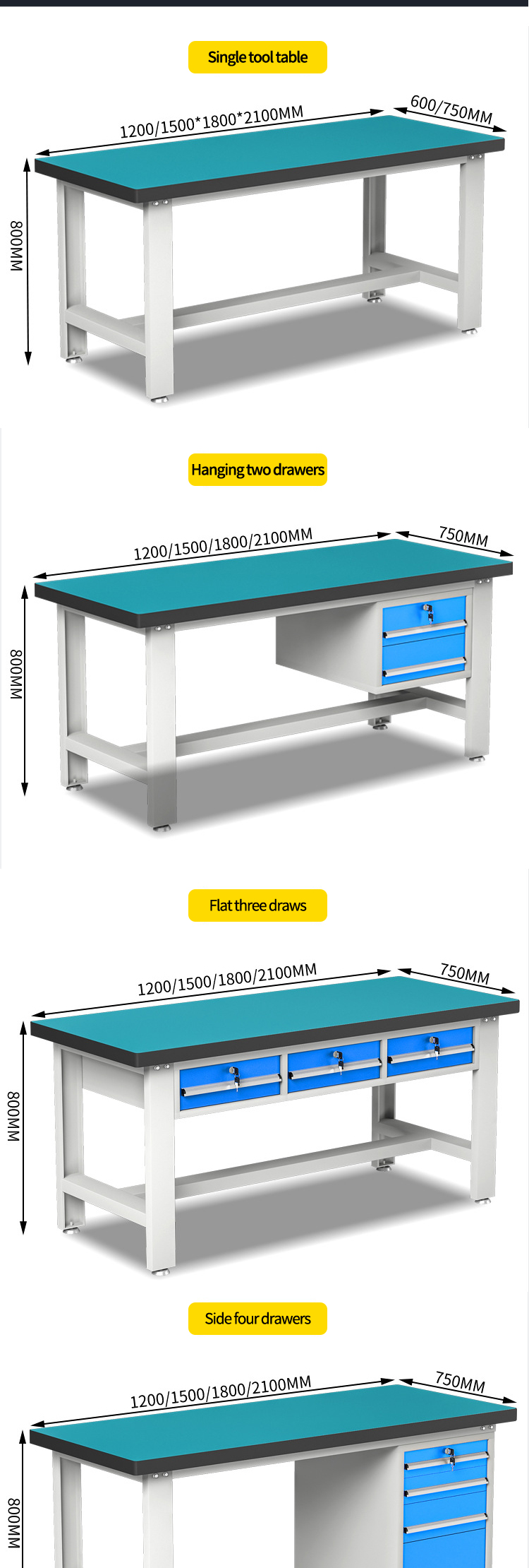 Table frame connection design.