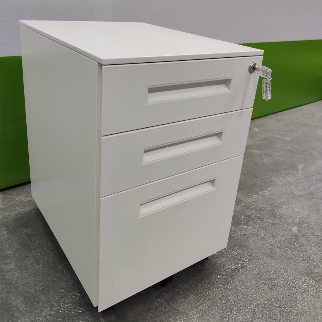 Office mobile pedestal filing movable steel cabinet for document 3 drawers