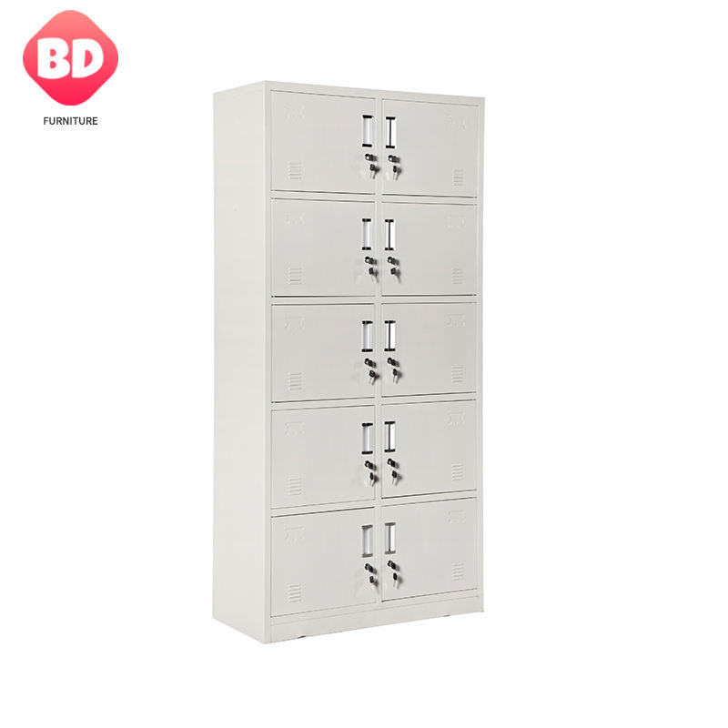 Top Sale 10 door Steel Locker Cabinet metal cupboard shoe lockers lockers gym