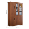 Modern storage custom steel cabinet metal office wood grain transfer printing filing furniture bookcase