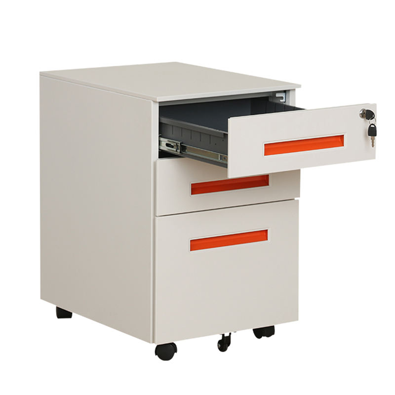 Metal Filing Cabinet Mobile Pedestal Cabinet Office Storage 3 drawer mobile pedestal with cushion for sell