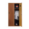 Hot sale 2 doors steel storage locker cabinet Factory printing reinforced transfer Wood Grain wardrobe